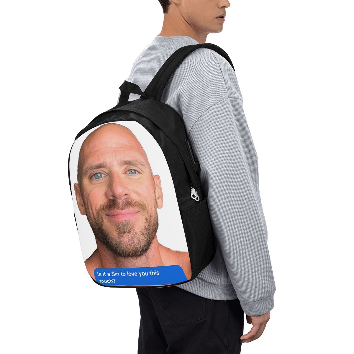 Travel Bags - Johnny Sins Flirty Text Bubble Rugzak