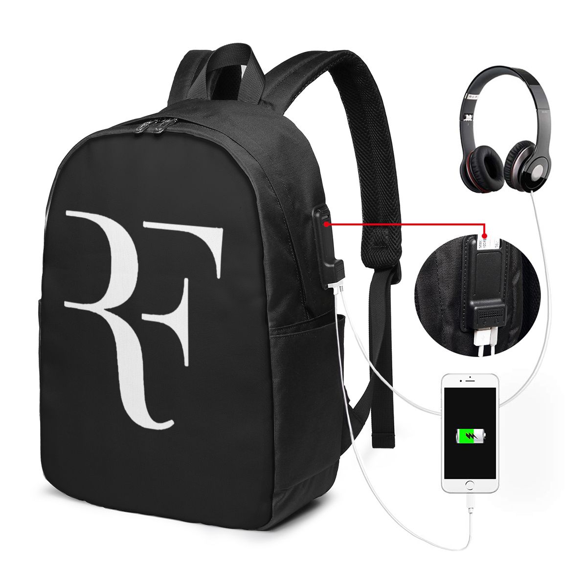 Handbags - Roger Federer Rugzak Reisnotebooktas Computer Student