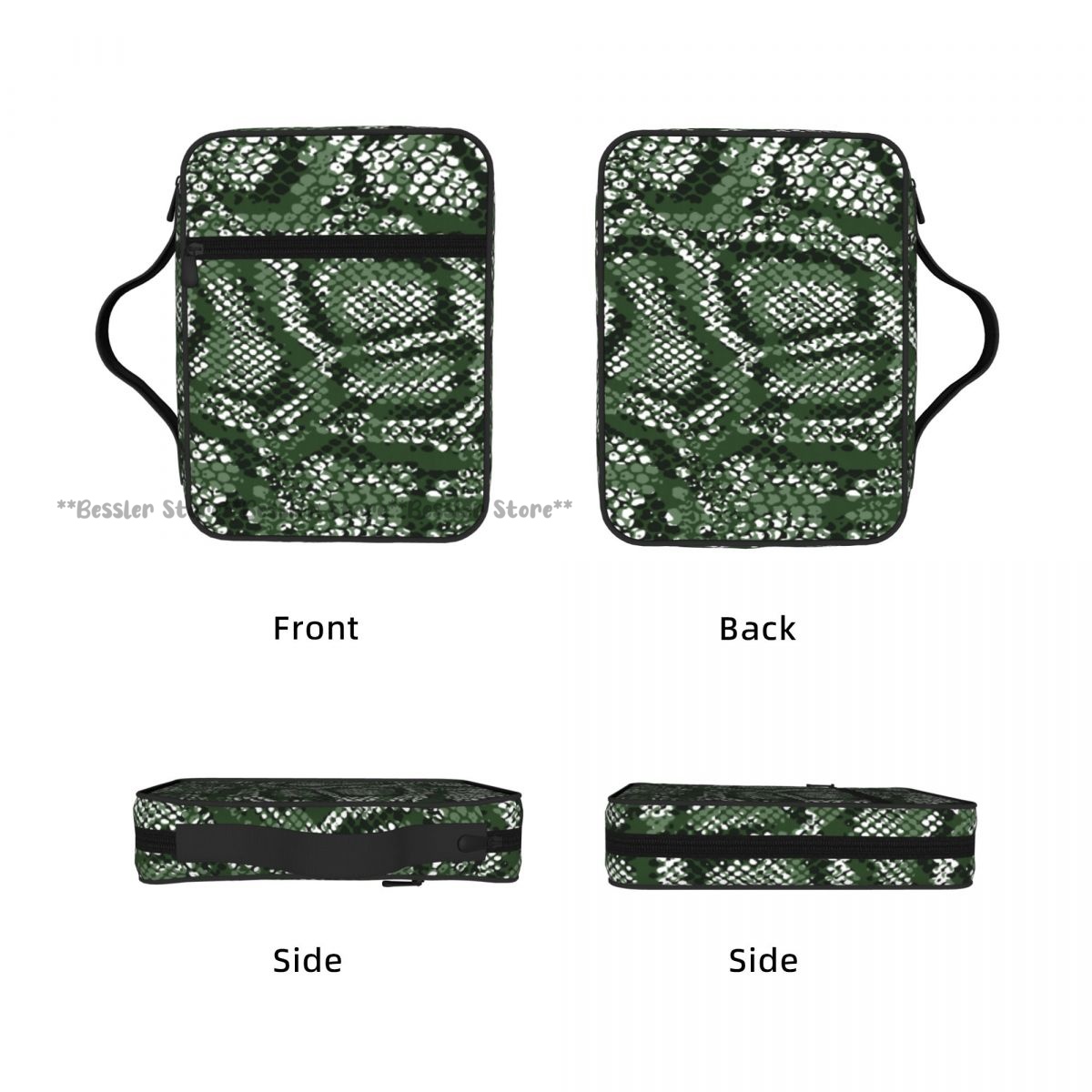 Groene slangenhuidpatroon Bijb - Handbags recensie en prijs