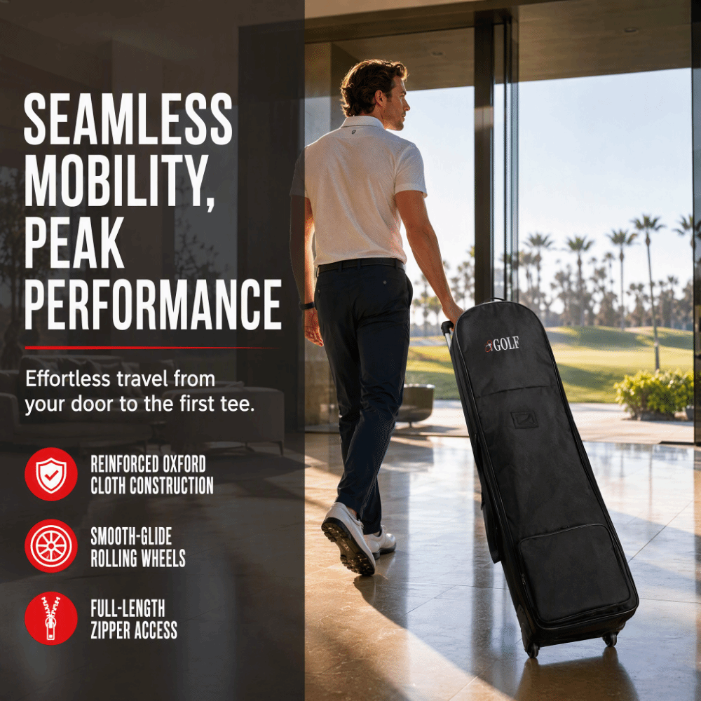 Zwarte golfreistas, opvouwbaar - Foldable Rolling Luggage Bag recensie en prijs