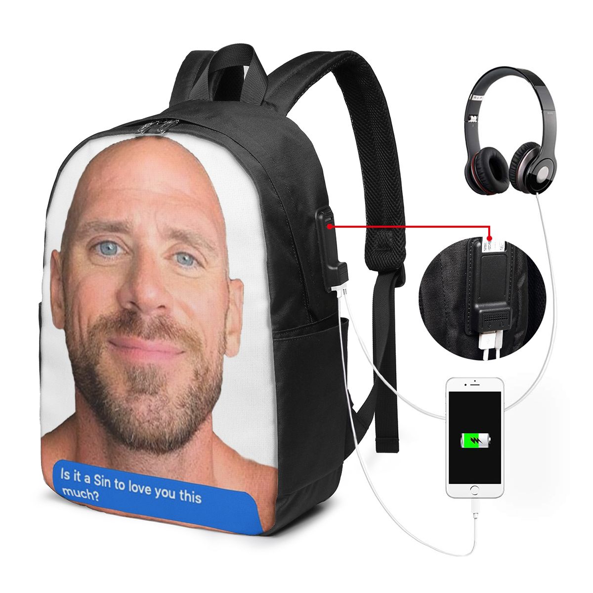 Johnny Sins Flirty Text Bubble - Travel Bags recensie en prijs