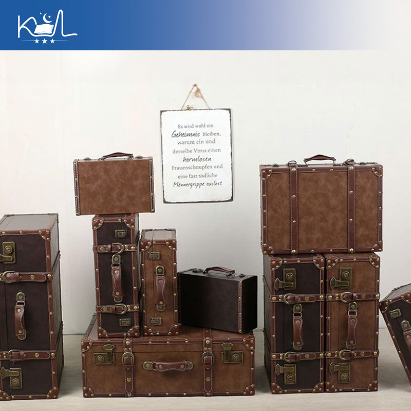 Vintage bruine decoratieve kof - Retro Vintage Trunk Suitcase recensie en prijs