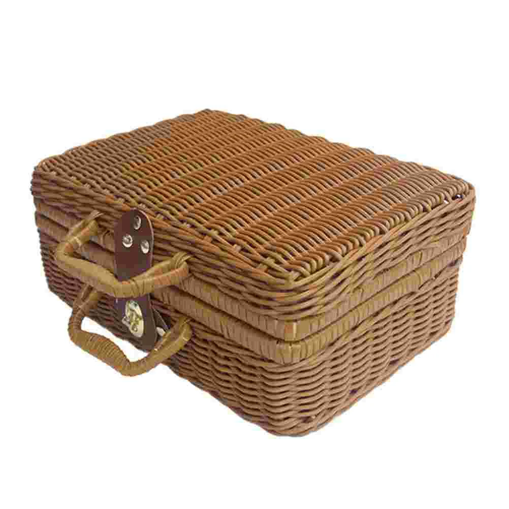 Mand Rotan Rieten Koffer Pickn - Retro Vintage Trunk Suitcase recensie en prijs